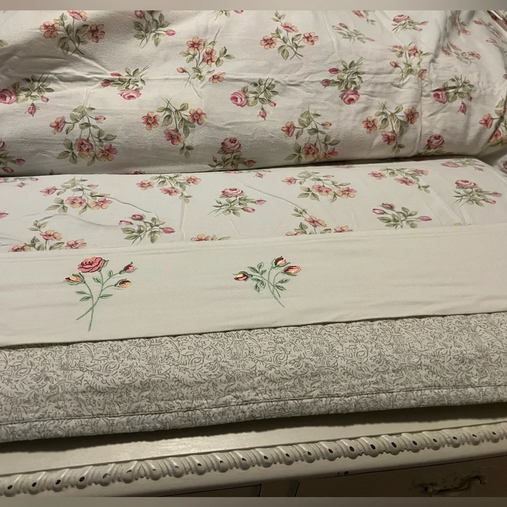 Shabby Chic 100% Flannel Made in Portugal Sheet Set